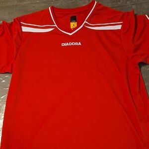 Diadora Men's Red Sports Shirt